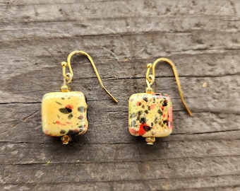Ceramic dangle earrings