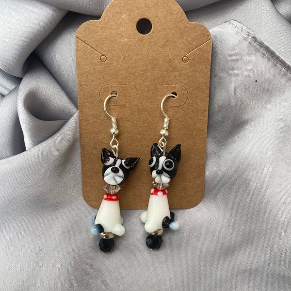 Glass Cat Earrings Etsy