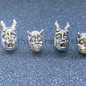 Medieval Gothic Mask Stud Earrings | Theatre Lover Jewelry |Punk Vintage Minimalistic Studs | Weird Earrings | Gothic Jewelry