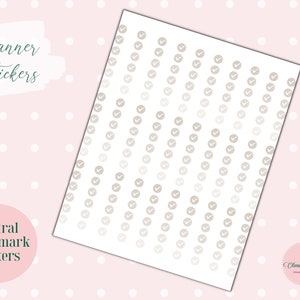 Neutral checkmark planner stickers, bujo stickers, neutral colors, stickers for to-do list, functional stickers, habit tracker stickers