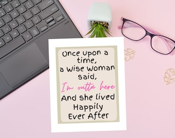Retirement party for woman, printable retirement wall art, retirement party decorations, retirement sign, digital print, divorce party