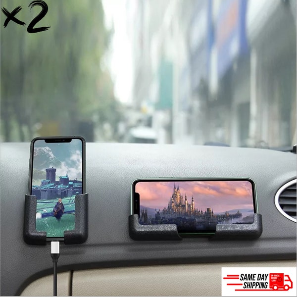 2 accessori per auto, mini supporto per telefono personalizzato, supporto per tablet e telefono per auto, casa, ufficio, cucina, camera da letto