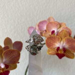 Garden Quartz Ring | Lodolite Ring | Adjustable Crystal Ring