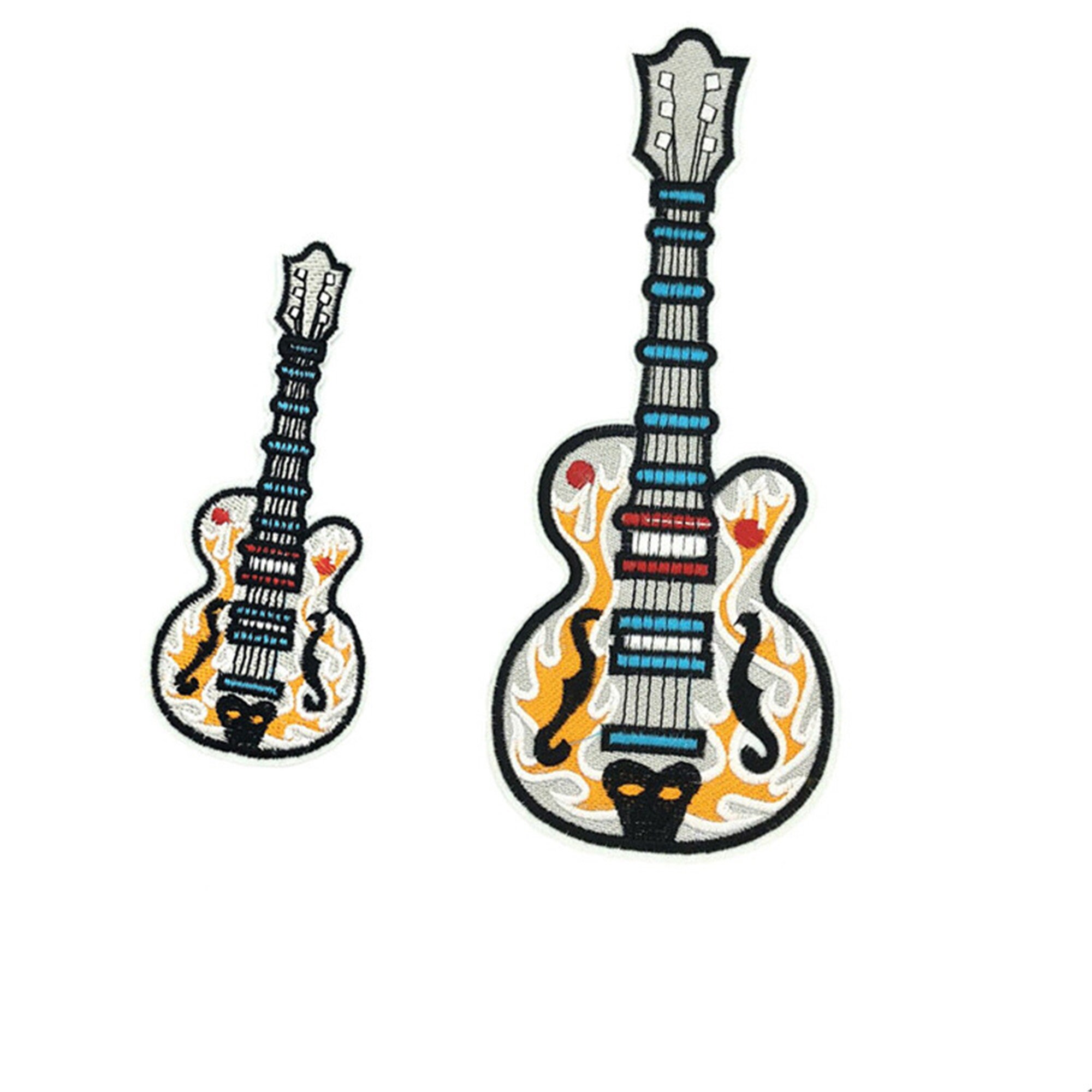2pcs Guitar Embroidery PatchGuitar Badge Music Lover Etsy