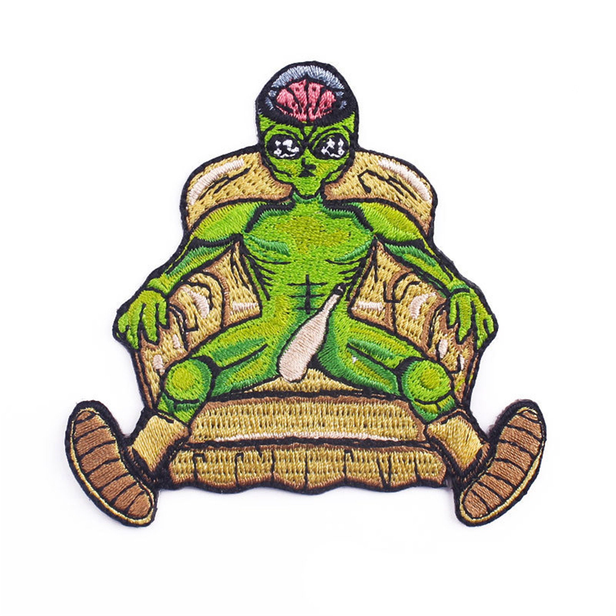 Alien Sitting on Sofa Embroidered PatchCool Aliens Etsy