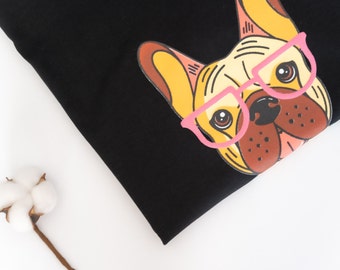 Französische Bulldogge Damen T-Shirt, Frenchie Shirt, Hunde Mama Shirt, Frenchie Mama Geschenke, Süßes Frenchie Grafik T-Shirt, Hundeliebhaber Shirt, Unikat T-Shirt