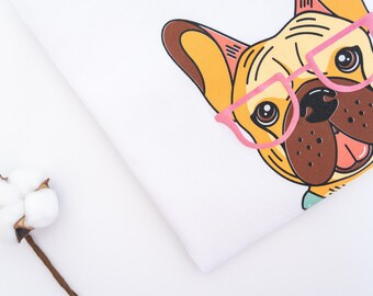 Damen T-Shirt, Französische Bulldogge, Frenchie Shirt, Hund Mama Shirt, Mama Geschenke, Süße Frenchie, byowldesign, Hundeliebhaber Shirt, Französische Bulldogge Print