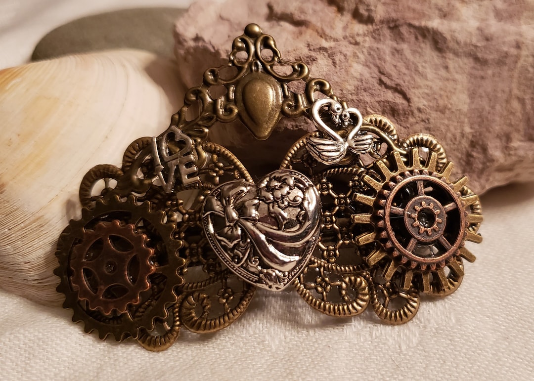 Ratchet It up Swan Princess Artistic French Filigree Barrette Etsy