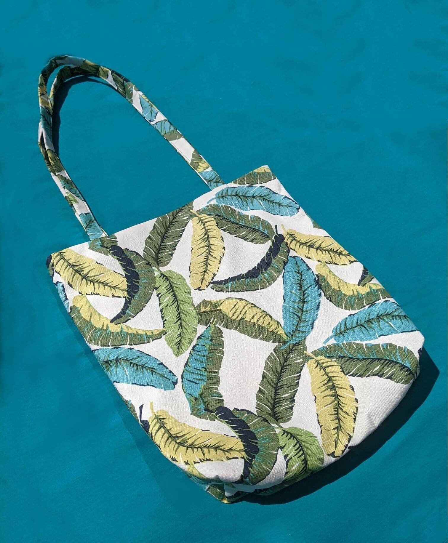 Leaf print tote bag Beautiful handmade shopping bag / Etsy