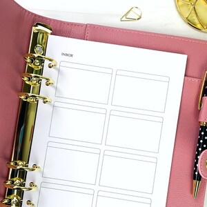 A5 Inbox Planner Insert PRINTED A5 Brain Dump Inserts Filofax A5 GM Inbox Productivity Insert
