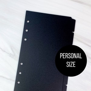 Personal Size Blank Planner Dividers Side Tab 6- Ring Personal Dividers MM Dividers Planner Accessories