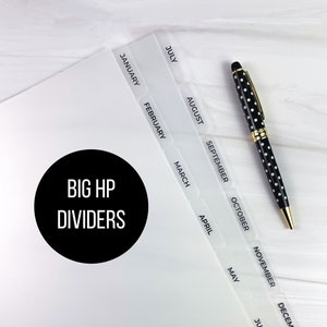 BIG Happy Planner Dividers | Monthly Dividers | Disc Bound Dividers | 11 Disc | Frosted Dividers | Luxe | Planner Accessories
