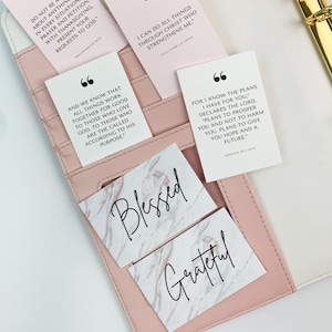 Cartes de visite inspirantes (lot de 6) Cartes de visite Cartes de visite | Agenda insère des cartes de visite | Planificateur de cartes à citation inspirante déco