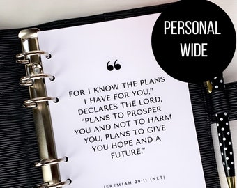 Personal Wide Planner Dashboard Scripture Dashboard Jeremiah 29:11 Faith Planner Dashboard