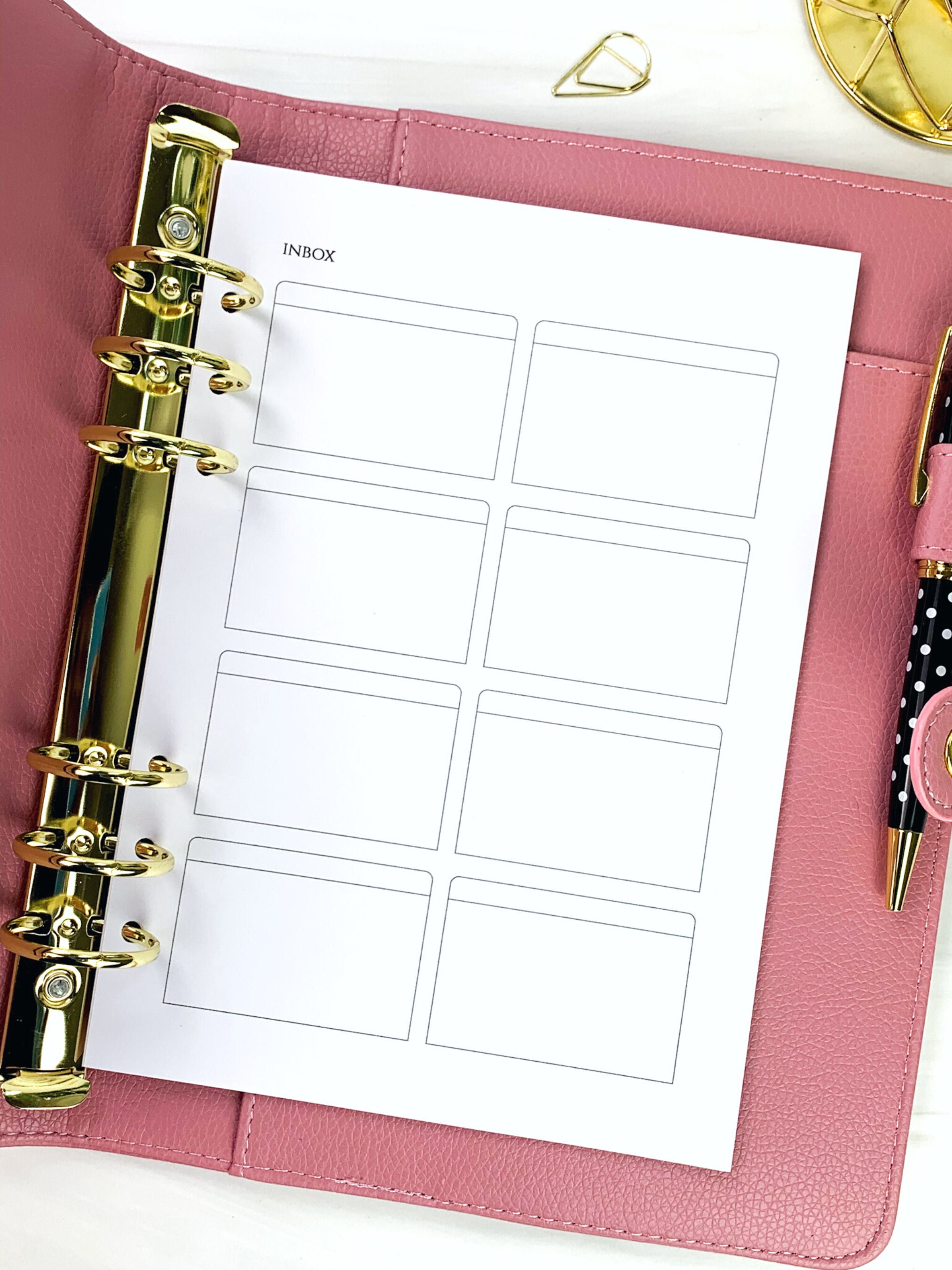 Planner Inbox Insert A5 Inbox Planner Insert PRINTED A5 Brain Dump Inserts Filofax A5 GM ...