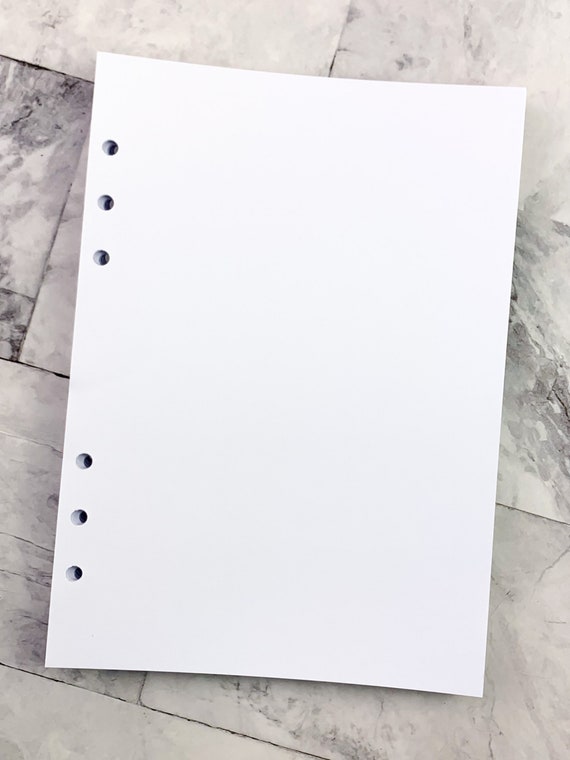 Blank A5 Paper | A5 Refill Paper | Inserts for A5 Planners | 120 GSM A5 Paper | Available in Pre-Punched or Unpunched
