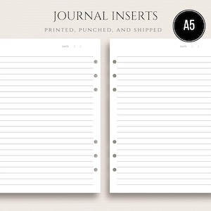 Printed A5 Journal Inserts, A5 Journal Pages | Full Page Journal | Journal Entries | Daily Journaling Inserts | Gratitude Inserts immagine 1