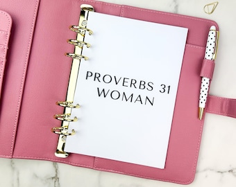 Planner Dashboard, A5 (Frosted) | Planner dashboard | Planner Accessories for A5 Planners | Inspirational Planner Dashboard | Proverbs 31