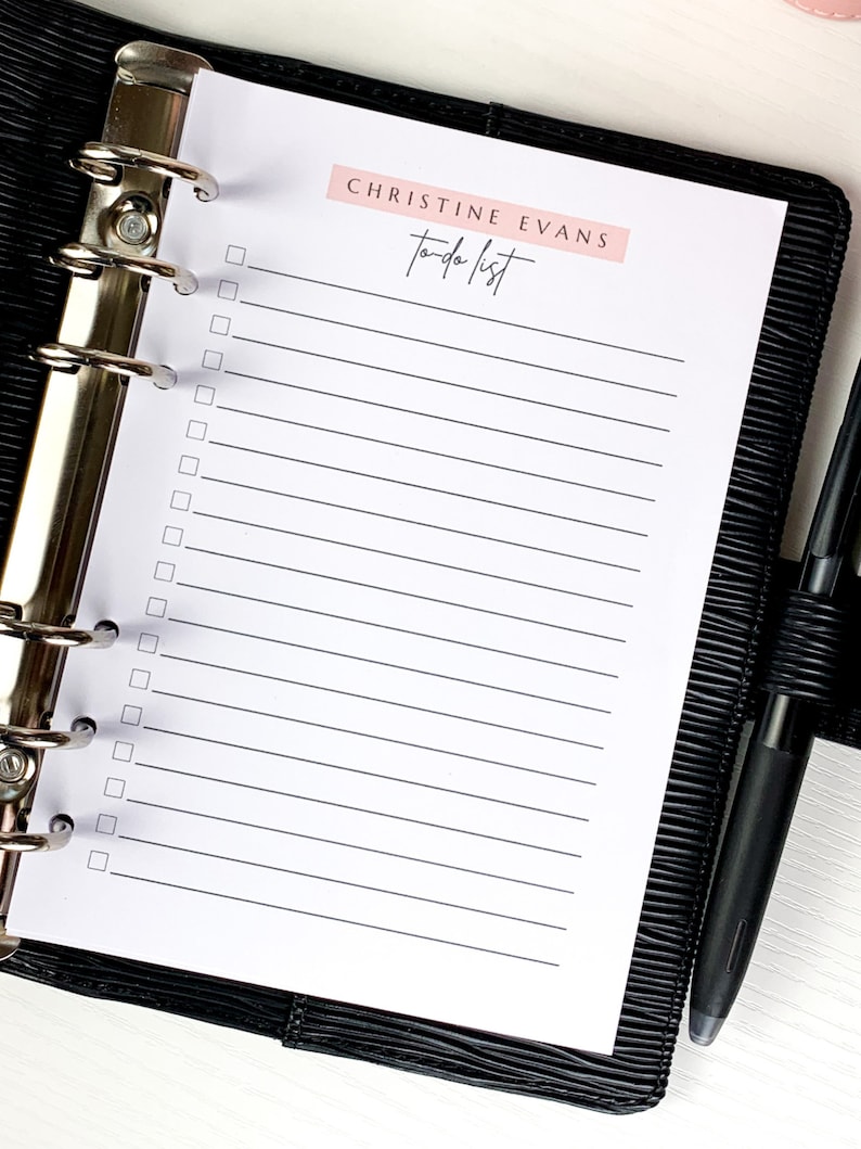 Personal Wide to Do List Personalized Inserts Planner Pages Personal ...