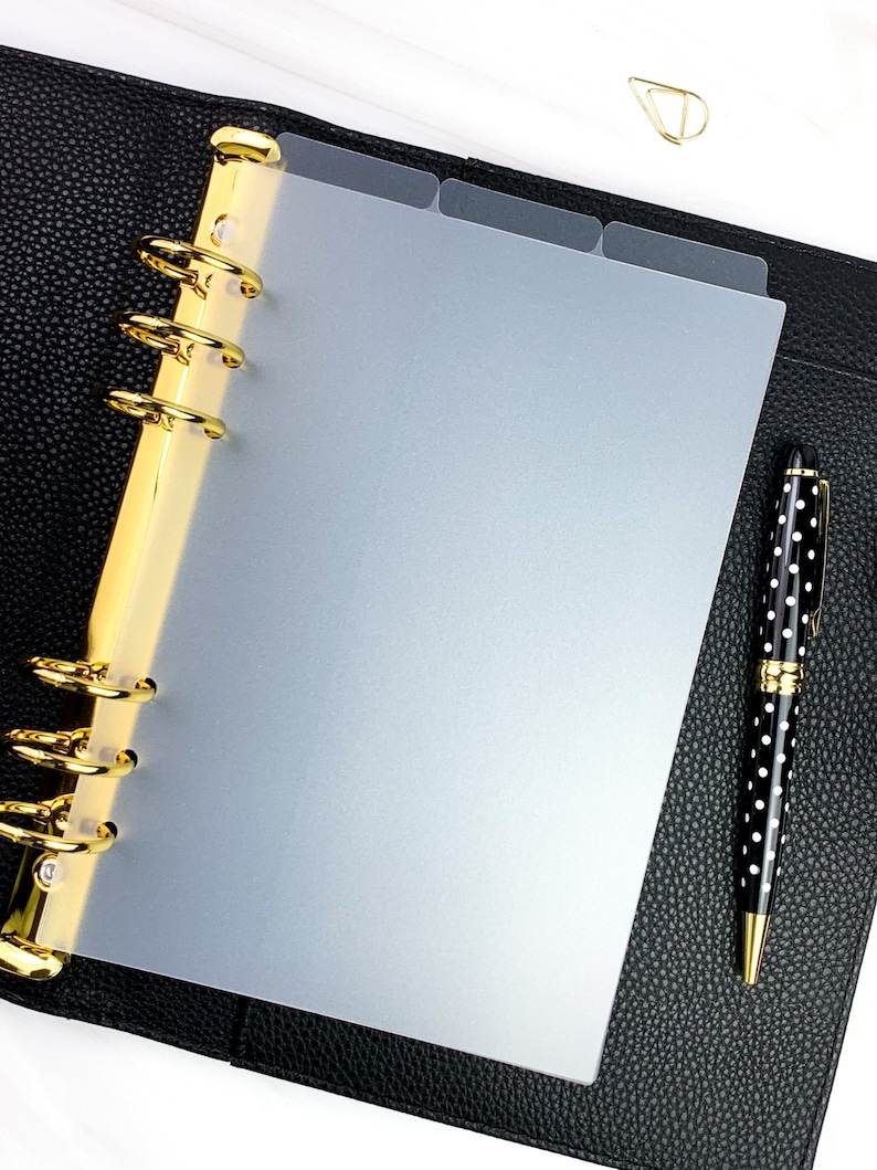 A5 Top Tab Planner Dividers 3 Tab Frosted A5 Divider 6 Etsy