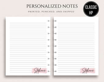 Personalized Classic Happy Planner Lined Notes Printed Classic Happy Planner Refill Paper Classic Happy Notes Inserts 9 Disc