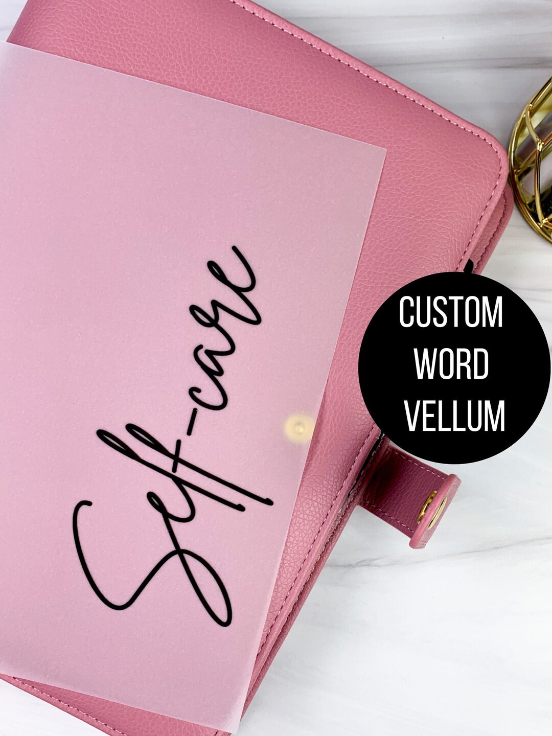 Custom Word Vellum Dashboard for A5 6 Ring Transparent Vellum Etsy