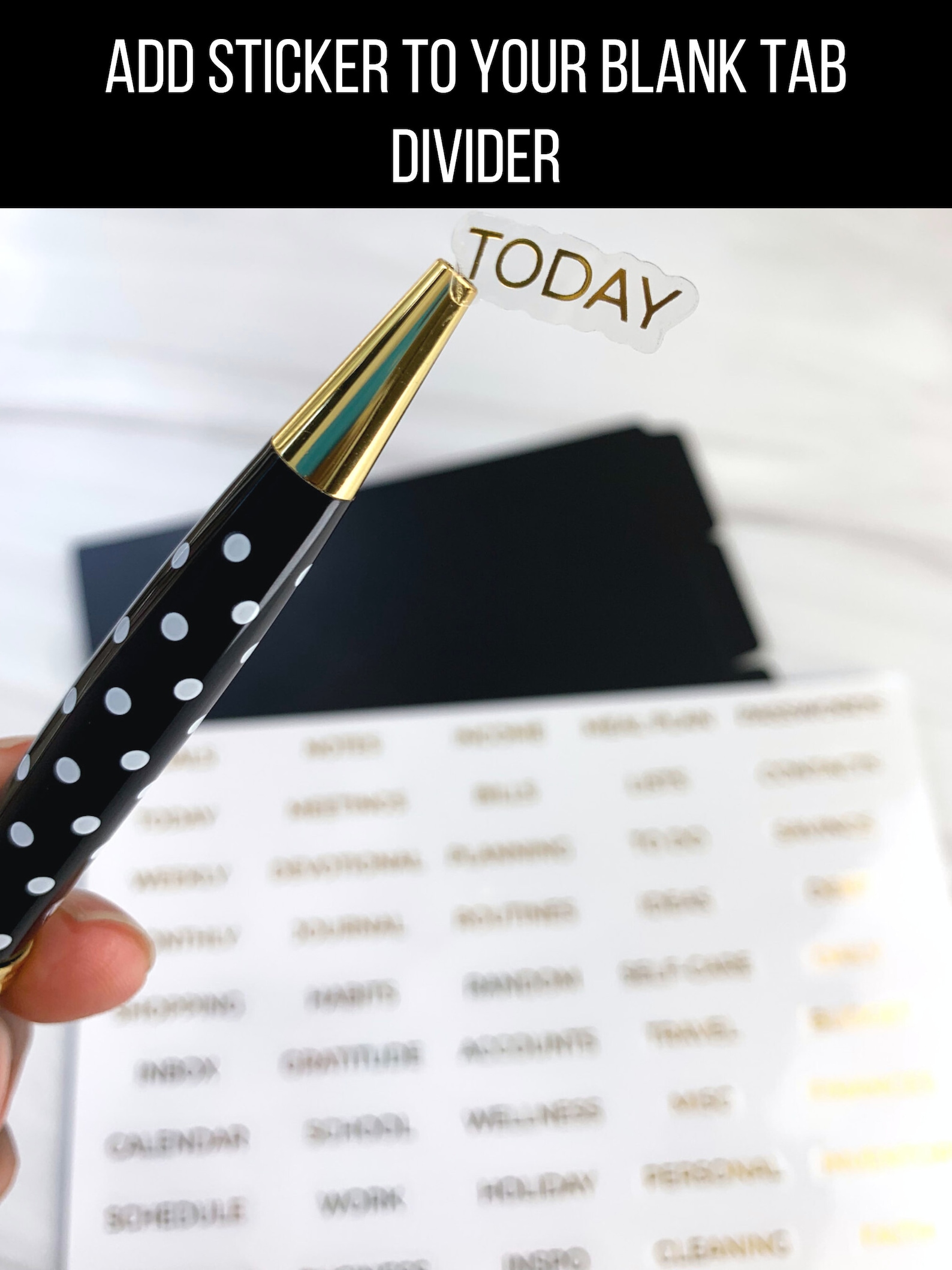 Black A5 Planner Dividers With Stickers 6 Ring Divider Tab Labels - Etsy