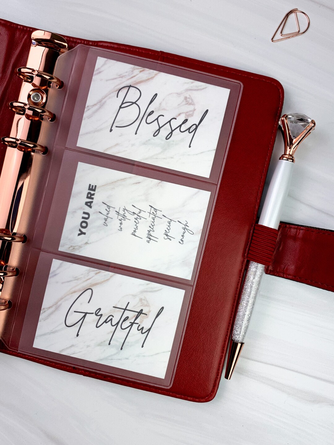 Planner Cardholder Personal Size Frosted Planner Card Holder 3 Side