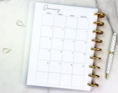 2027 Classic Happy Planner Monthly Inserts Printed Classic Happy Planner Refill MO2P Month on Two Pages