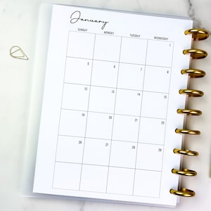 PRINTED 2026 Classic Happy Planner Monthly Inserts Classic Happy Planner Refill MO2P Month on Two Pages