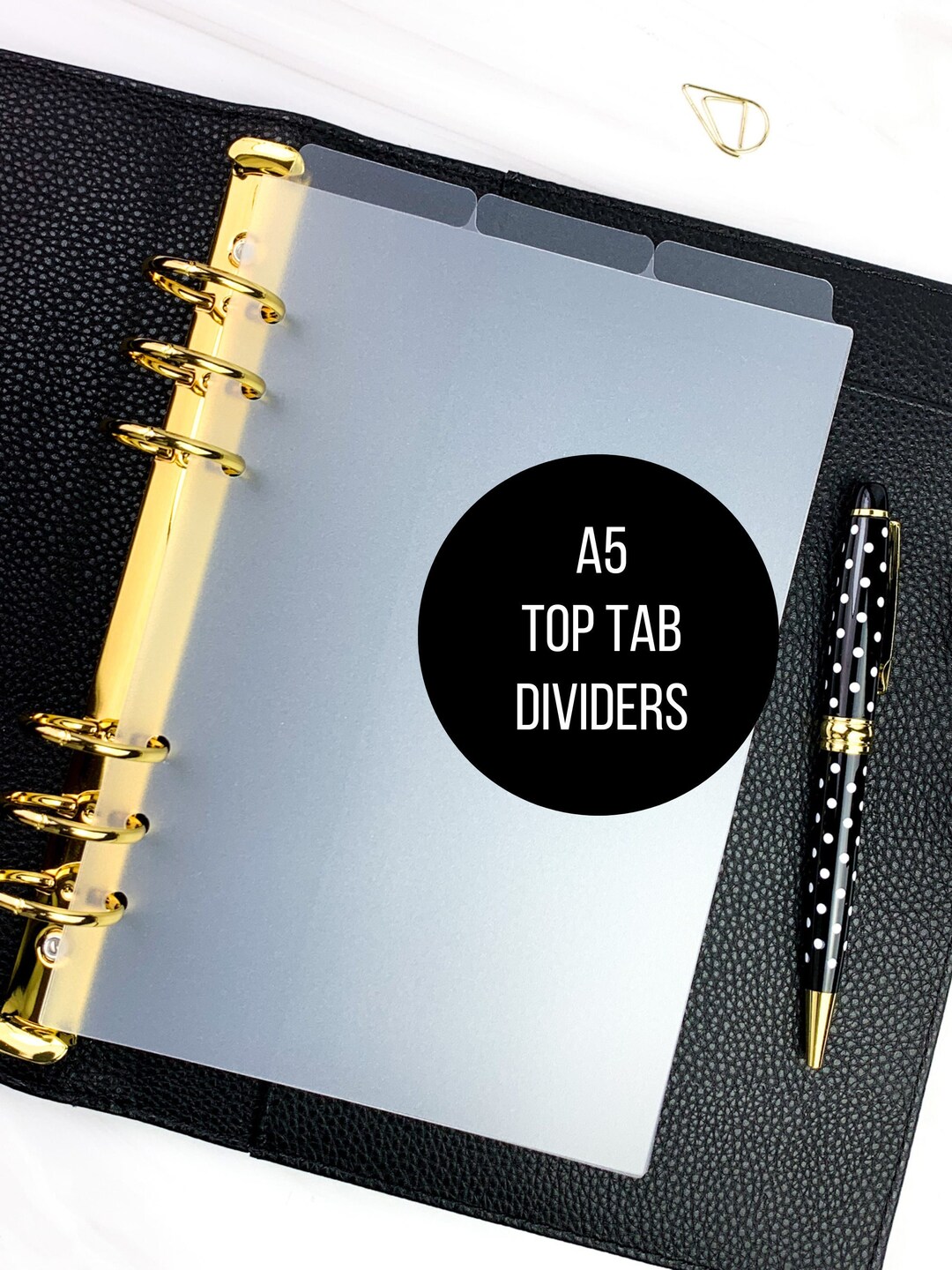 A5 Top Tab Planner Dividers 3 Tab Frosted A5 Divider 6 Etsy