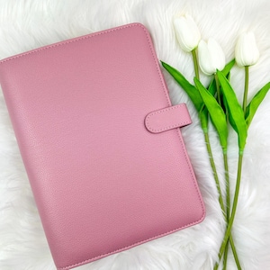 A5 6 Ring Planner Cover Luxury A5 Agenda 6-Ring Refillable Binder A5 6 Ring Planner Desk Agenda Organizer A5 Filofax Pebbled Vegan Leather