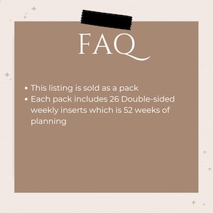 A5 Planner Inserts PRINTED | Week On One Page Detailed | A5 Weekly Insert | A5 Inserts Weekly Undated Inserts | Filofax A5 | A5 Weekly image 2