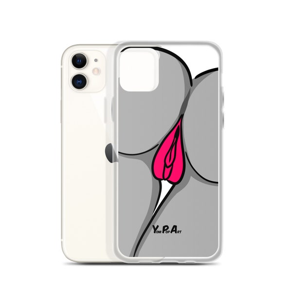 iPhone case YoniPopArt "Two Lips backside in black-white-pink"