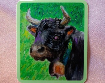Cow Sticker: Glossy & Waterproof