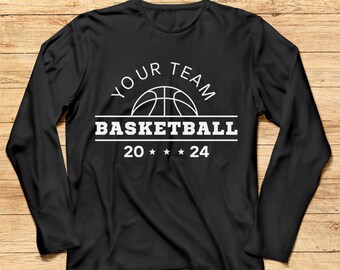 Basketball Team SVG, Clipart Basketball SVG Design Vector, PNG Mascot Cut File, Personalized Shirt Template Instant Download File for Cricut