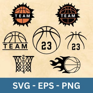 Basketball SVG Bundle, Basketball Monogramm SVG, Basketball-Team Name SVG-Design, Vektor PNG Clipart Benutzerdefinierte Datei, Instant Download, Cricut