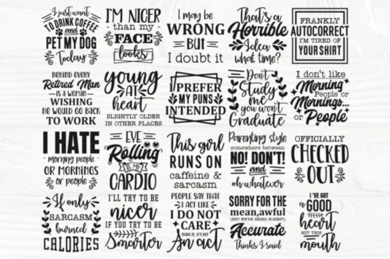 Funny Svg Bundle , Sarcastic Svg Files, Funny Quotes Svg, Dxf Eps Png ...