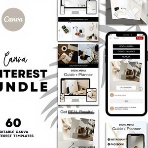60 Pinterest Pin Templates | Pinterest Templates | Pinterest Templates Canva | Pinterest Pins | Pinterest Pin Design | Pink |