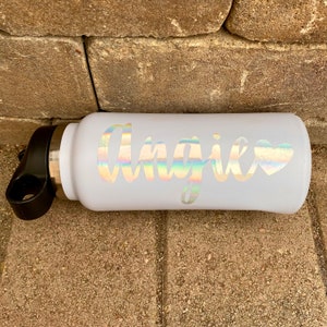 Holographic Name Decal Sticker | Tumblers | Water Bottles | Wine Glasses | Weddings & More | Vinyl Lettering Custom