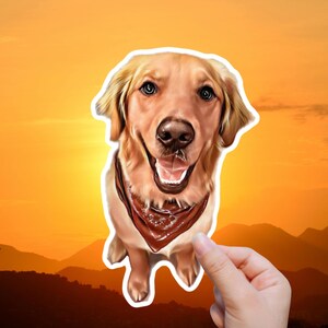 Custom Pet Sticker Using Your Pet Photo | Custom Dog Sticker | Custom Cat Sticker | Custom Dog Decals | Dog Stickers