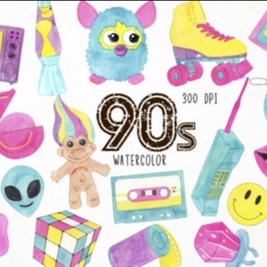 Retro graphics bundel, png, jaren 90 clipart, bundelverkoop, Y2K, VSCO, jaren 90 esthetiek