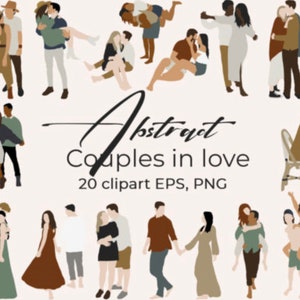 20 Couples in Love Clipart, Abstract Family Clipart, png Family Clipart, Family png, Boyfriend png, Girlfriend png