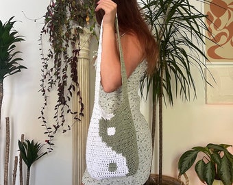 Bolsa de crochê Yin Yang PADRÃO