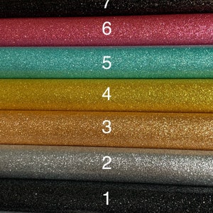 Glitter Vinyl - Sewing Vinyl - Embroidery Vinyl - 12" Rolls - 28 Color Options - *8 NEW Colors added*