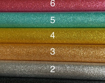 Glitter Vinyl - Sewing Vinyl - Embroidery Vinyl - 12" Rolls - 28 Color Options - *8 NEW Colors added*