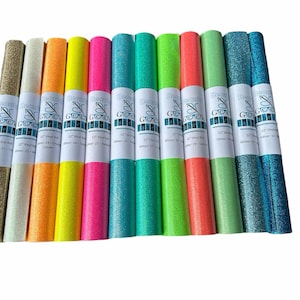 Glitter Vinyl - Sewing Vinyl - Embroidery Vinyl - 12" Rolls - 31 Color Options - *3 NEW Colors added* image 4
