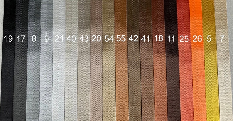 1 Inch Herringbone Webbing - 1" Webbing - Seatbelt Webbing - 1 Inch Strap Webbing - 25mm - Solid Webbing - 55 Color Choices - By the Yard image 7