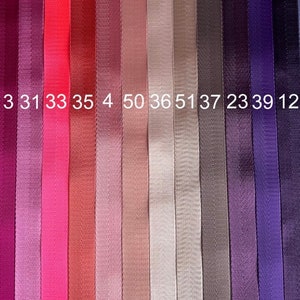 1 Inch Herringbone Webbing - 1" Webbing - Seatbelt Webbing - 1 Inch Strap Webbing - 25mm - Solid Webbing - 55 Color Choices - By the Yard image 8
