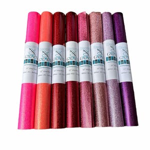 Glitter Vinyl - Sewing Vinyl - Embroidery Vinyl - 12" Rolls - 31 Color Options - *3 NEW Colors added* image 7